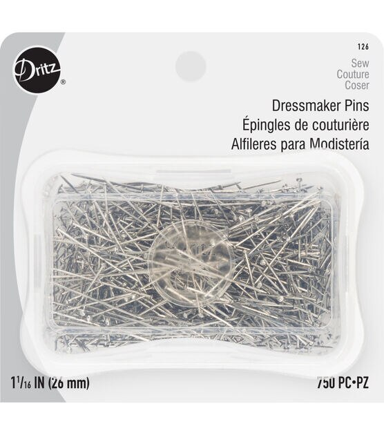 Dritz 750 Dressmaker Pins Bonus Pack Size 17-1 1/16" Long